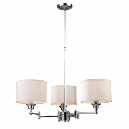 ELK SHOWROOM Westbrook 20'' Wide 3-Light Chandelier - Polished Chrome 11212/3